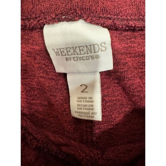 Weekends by Chicos CoziSoft Drawstring Lounge Pants Sz 2 Large US 12 - Picture 3 of 5